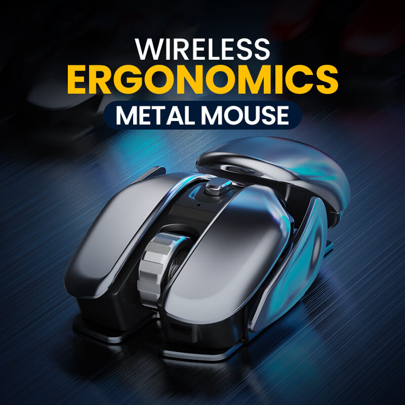 2023 New Hot Sale Wireless Ergonomics Metal Mouse