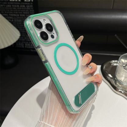 Transparent Phone Case with Kickstand for iPhone
